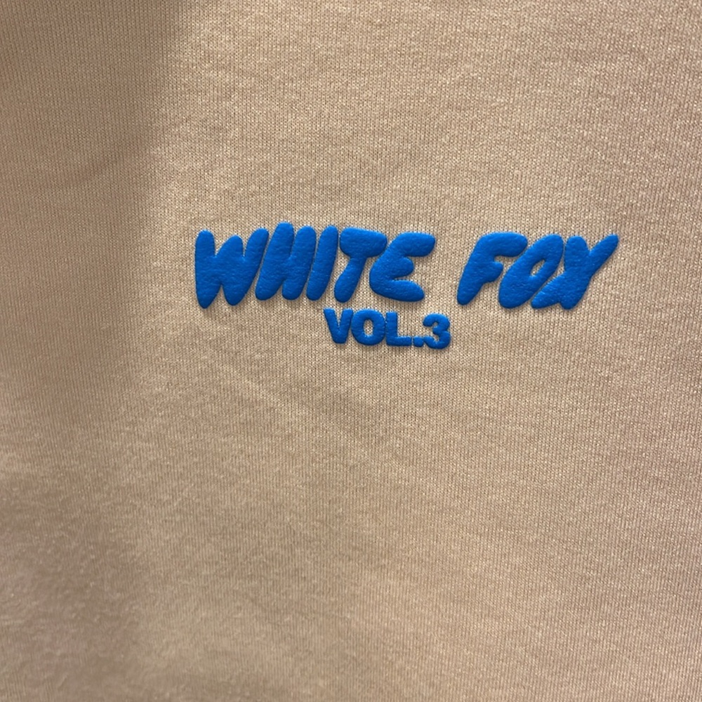 Fox Cream Zip Up Sweater with Blue Logo - Picture 5 of 5